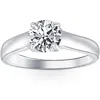 Pompeii3 1 Ct Solitaire Round Cut Diamond Engagement Ring 14k White Gold Lab Grown In Multi