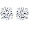 Pompeii3 1 Ct Tw Moissanite Studs Available In White Or Yellow Gold In White
