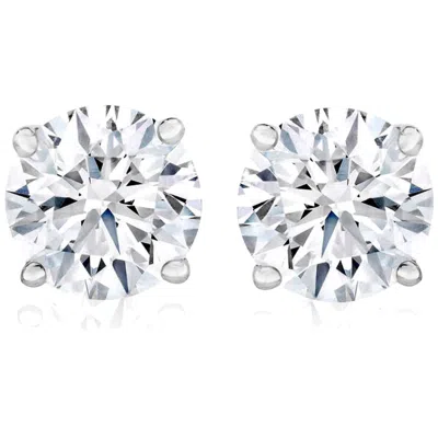Pompeii3 1 Ct Tw Moissanite Studs Available In White Or Yellow Gold