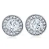 Pompeii3 1 Cttw Halo Diamond Studs 14k White Gold In Multi