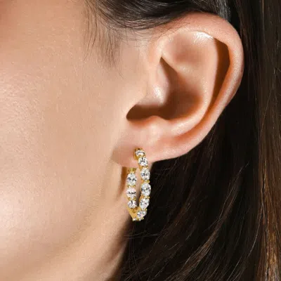 Pompeii3 10 - 23ct Heart Shape Diamond Tennis Bracelet 14k Gold 7" Lab Grown In Multi