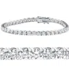 Pompeii3 10 Ct Diamond Tennis Bracelet 14k White Gold 7" Double Lock Clasp In Silver