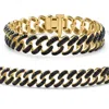 Pompeii3 10.91ct Black Diamond Men's 14mm Cuban Link Bracelet 52 Gram Yellow Gold 8.5" In Gold