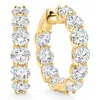 Pompeii3 10ct Diamond Hoops U Prong 1" Tall White Or Yellow Gold