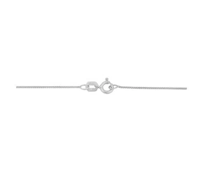 Pompeii3 10k White Gold 0.6-mm Box Chain In Silver
