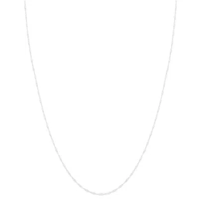 Pompeii3 10k White Gold 1-millimeter Singapore Chain (18-inch) In Multi