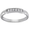 Pompeii3 10k White Gold 1/10ct Diamond Anniversary Wedding Promise Ring High Polished In Multi
