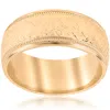 Pompeii3 10k Yellow Gold Men's Comfort-fit Wedding 8mm Band With Etched Finish Size Selectable In Multi
