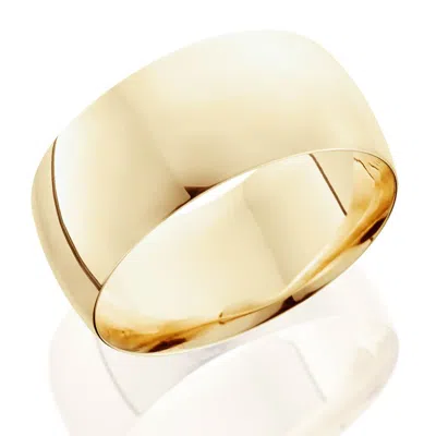 Pompeii3 10mm Dome High Polished Wedding Band 14k Yellow Gold Size Selectable