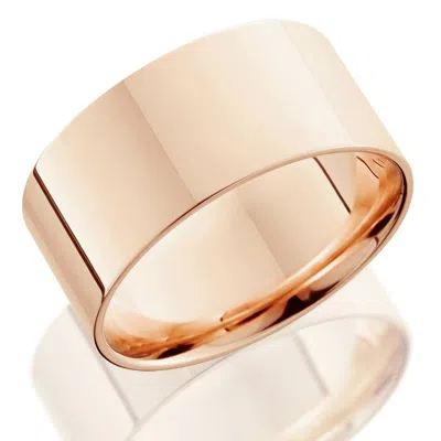 Pompeii3 10mm Flat High Polished Wedding Band 14k Rose Gold Size Selectable In Multi