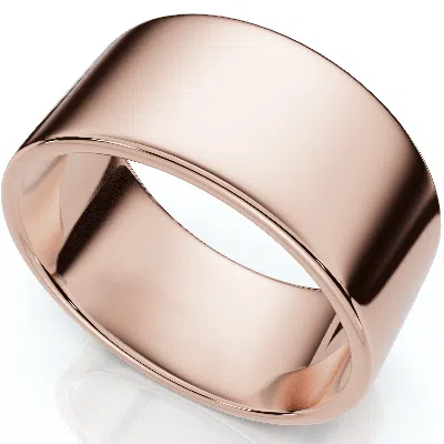Pompeii3 10mm Flat High Polished Wedding Band In 10k White Gold Size Selectable In Multi