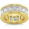 Pompeii3 11 1/2ct Emerald Cut Diamond Eternity Ring Channel Set 14k Gold Lab Grown In Multi