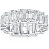 Pompeii3 11 1/2ct Emerald Cut Diamond Eternity Ring Gold Or Platinum Band Lab Grown In Multi