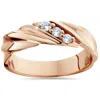 Pompeii3 1/10ct Diamond 14k Rose Gold Mens Wedding Ring In Multi
