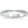 Pompeii3 1/10ct Diamond Wedding Contour Anniversary Ring In 14k Gold Lab Grown In Multi
