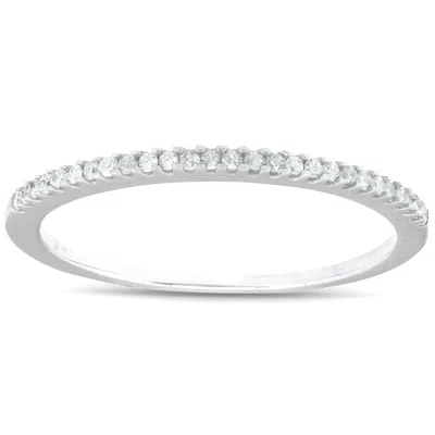 Pompeii3 1/10ct Diamond Wedding Ring 10k White Gold In Multi