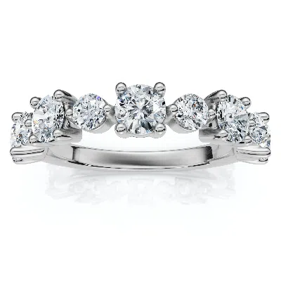 Pompeii3 1.13ct Natural Diamond Stackable Wedding Ring Gold 14k White Gold Size: 7 In Metallic