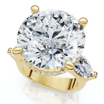 Pompeii3 11.75ct Diamond Marquise Accent Ring, 14k Gold Or Platinum Lab Grown In Multi