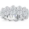 Pompeii3 12 1/2ct Oval Diamond Eternity Ring 14k Gold Lab Grown In Silver