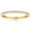 Pompeii3 1/2 Ct Diamond Eternity Ring 10k Yellow Gold Womens Stackable Anniversary Band In Multi