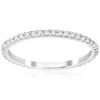 Pompeii3 1/2 Ct Diamond Eternity Wedding Stackable Ring 14k White Gold 1.7mm Wide In Multi