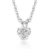 Pompeii3 1/2 Ct Heart Shape Diamond Solitaire Necklace 14k Pendant Lab Grown In White