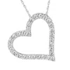 Pompeii3 1/2 Ct Real Diamond Heart Shape Pendant 14k White Gold Necklace In Multi