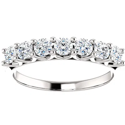 Pompeii3 1/2 Ct Seven Stone Diamond Wedding Ring Lab Grown 14k White Gold In Multi