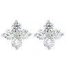 Pompeii3 1/2 Ct T. W. Round Diamond Star Studs Women's Yellow Gold Earrings Lab Grown In Multi