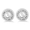 Pompeii3 1/2 Cttw Diamond Earring Jackets 14k White Gold (up To 4mm) In Silver