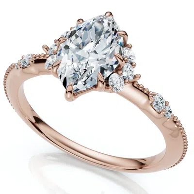 Pompeii3 1.20ct Marquise Viviana Diamond Engagement Ring 14k Gold Lab Grown Ef/vs In Pink
