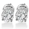 Pompeii3 1.25ct Lab Grown Diamond Studs Screw Back 14k White Gold In Multi