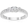 Pompeii3 1/2ct 3 Stone Diamond Ring 14k White Gold In Multi
