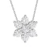 Pompeii3 1/2ct 7-stone Diamond Pendant 14k White Gold 18" Necklace In Multi