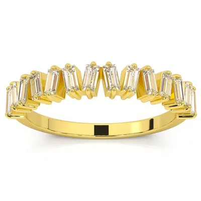 Pompeii3 1/2ct Baguette Designed Anniversary Band 14k Gold Lab Grown