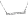 Pompeii3 1/2ct Bar Pendant Diamond Necklace In 14k White Gold (not Enhanced) 1.2" Wide In Multi
