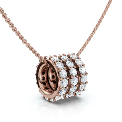 Pompeii3 1/2ct Bernarda Diamond Pendant 14k Gold Women's Necklace Lab Grown Ef/vs In Multi