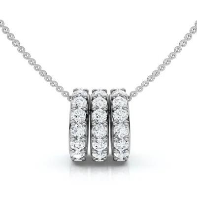 Pompeii3 1/2ct Bernarda Diamond Pendant 14k Gold Women's Necklace Lab Grown Ef/vs In White