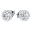 Pompeii3 1/2ct Bezel Set Round Diamond Studs 14k White Gold In Multi