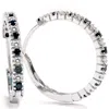 Pompeii3 1/2ct Black & White Diamond Hoops 14k White Gold In Black