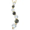 Pompeii3 1/2ct Black & White Diamond Journey Pendant Yellow Gold In Black