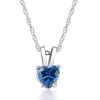 Pompeii3 1/2ct Blue Heart Shape Sapphire 14k White Gold In Multi