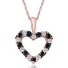 Pompeii3 1/2ct Blue Sapphire & Diamond Heart Pendant In 14k White, Yellow, Or Rose Gold In Multi