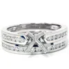 Pompeii3 1/2ct Cathedral Diamond Channel Set Rings 14k White Gold In Silver