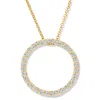 Pompeii3 1/2ct Circle Of Life Diamond 14k White Or Yellow Gold Pendant Necklace In Multi
