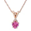 Pompeii3 1/2ct Diamond & Pink Sapphire Heart Pendant In 14k Yellow, White, Or Rose Gold