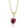Pompeii3 1/2ct Diamond & Ruby Heart Pendant 14k White Yellow Or Rose Gold Necklace 1/2" In Multi
