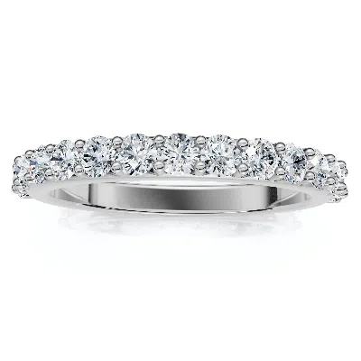 Pompeii3 1/2ct Diamond Anniversary Wedding Ring 14k Gold Lab Grown Ef/vs In Metallic