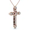 Pompeii3 1/2ct Diamond Cross Lab Grown 14k Gold 1.25" Tall
