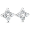 Pompeii3 1/2ct Diamond Eight-stone Star Burst Studs 14k White Gold In Multi